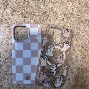 Velvet Caviar Checkered and Cartoon Animal Phone Cases - Brown and Tan